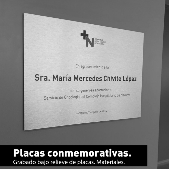 Placa conmemorativa dibon impresa CHN